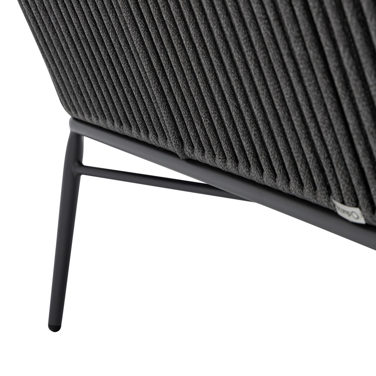LOUNGEGARNITUR Aluminium  - Dunkelgrau/Anthrazit, MODERN, Kunststoff/Metall (185/65/75cm) - Ambia Garden