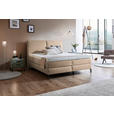 BOXSPRINGBETT 180/200 cm  in Beige  - Beige/Schwarz, KONVENTIONELL, Textil/Metall (180/200cm) - Dieter Knoll