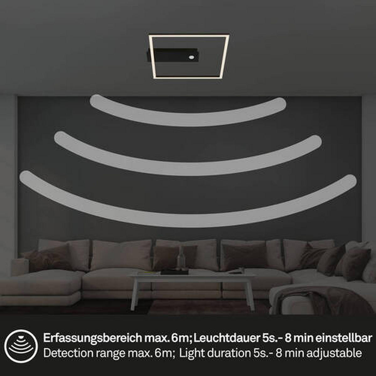 LED-DECKENLEUCHTE 32/30/5 cm   - Schwarz, Design, Kunststoff/Metall (32/30/5cm)