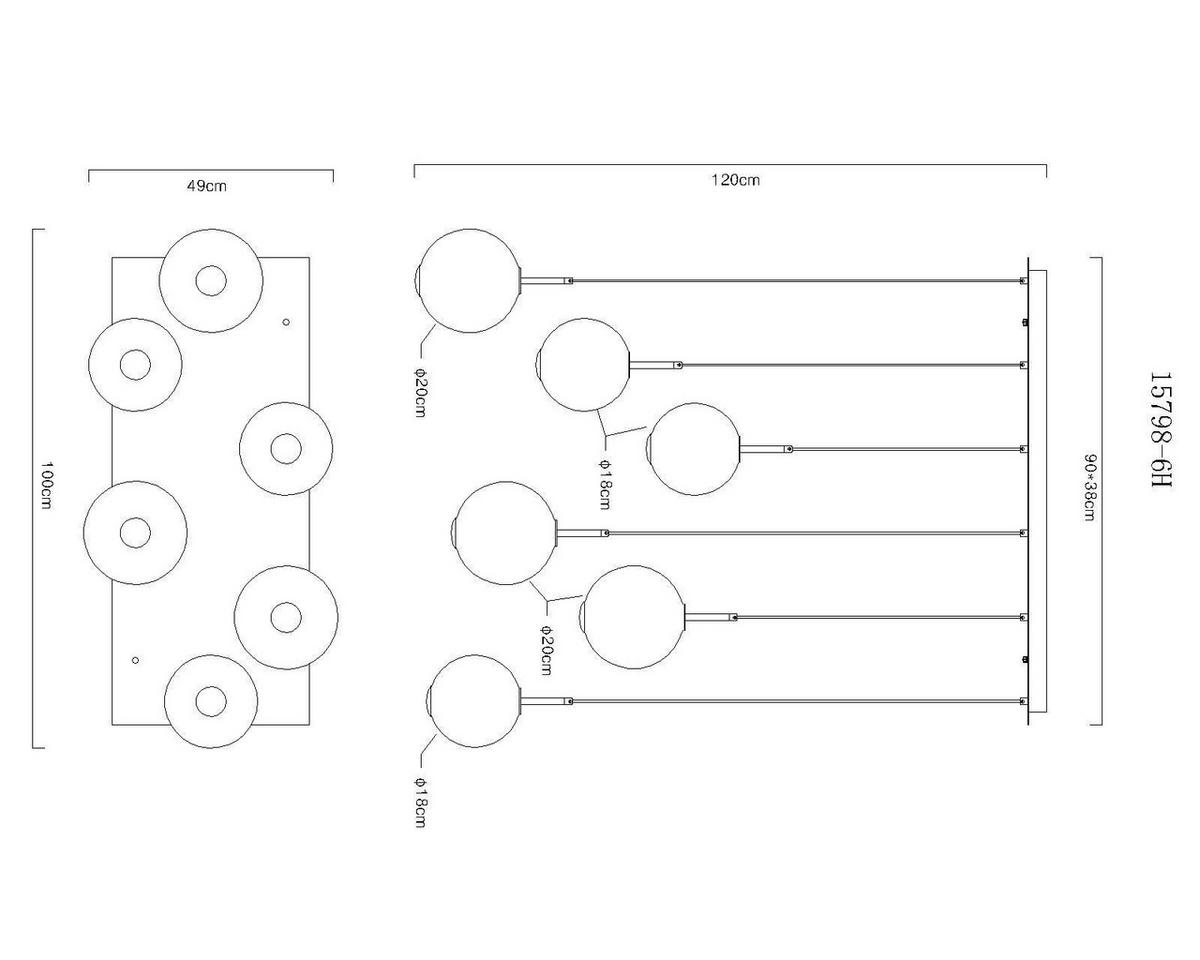 VISEČA LED-SVETILKA  LACY //3000 K/230 V/ - siva/črna, Konvencionalno, kovina/umetna masa (100/49/120cm) - Globo