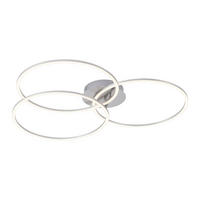 LED-DECKENLEUCHTE Ivanka 79/76/9 cm   - Chromfarben, Design, Kunststoff/Metall (79/76/9cm)