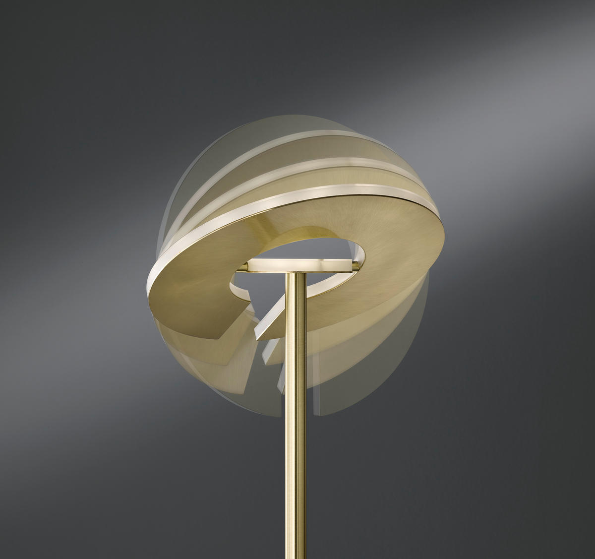 LED-STEHLEUCHTE - Weiss/Messingfarben, Design, Kunststoff/Metall (35/180cm) - Fischer & Honsel