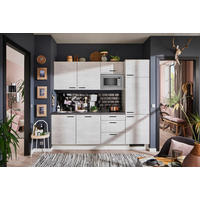 KÜCHENBLOCK 240 cm   in Graphitfarben, Weiß  - Schwarz/Graphitfarben, Design, Holzwerkstoff/Metall (240cm) - Pino