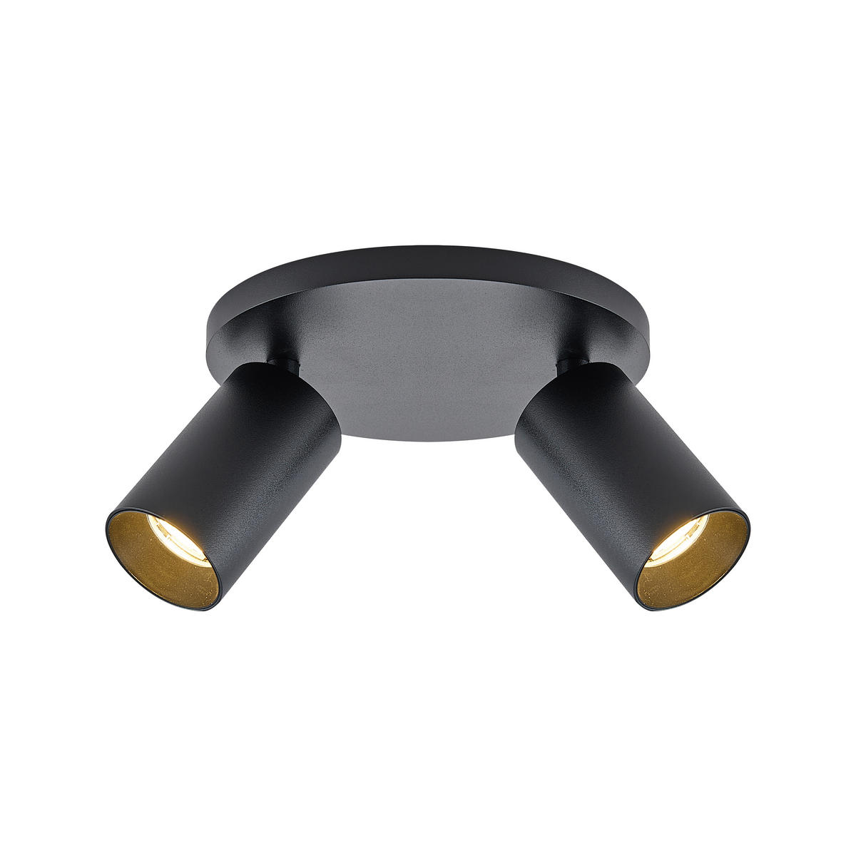 DECKENSTRAHLER - Schwarz, Design, Metall (20/20/12,5cm)
