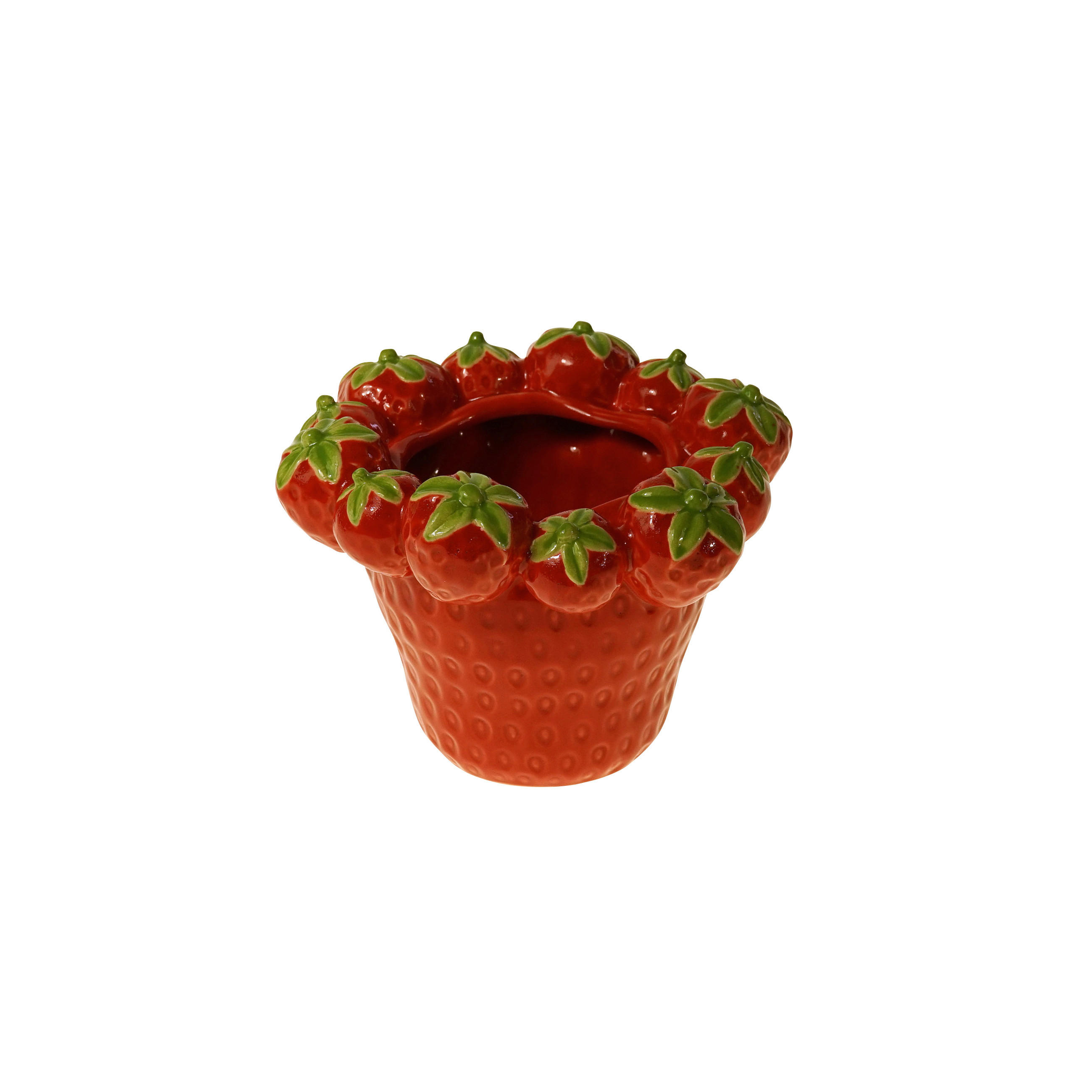 ÜBERTOPF   - Rot, Basics, Keramik (15/11/15cm)