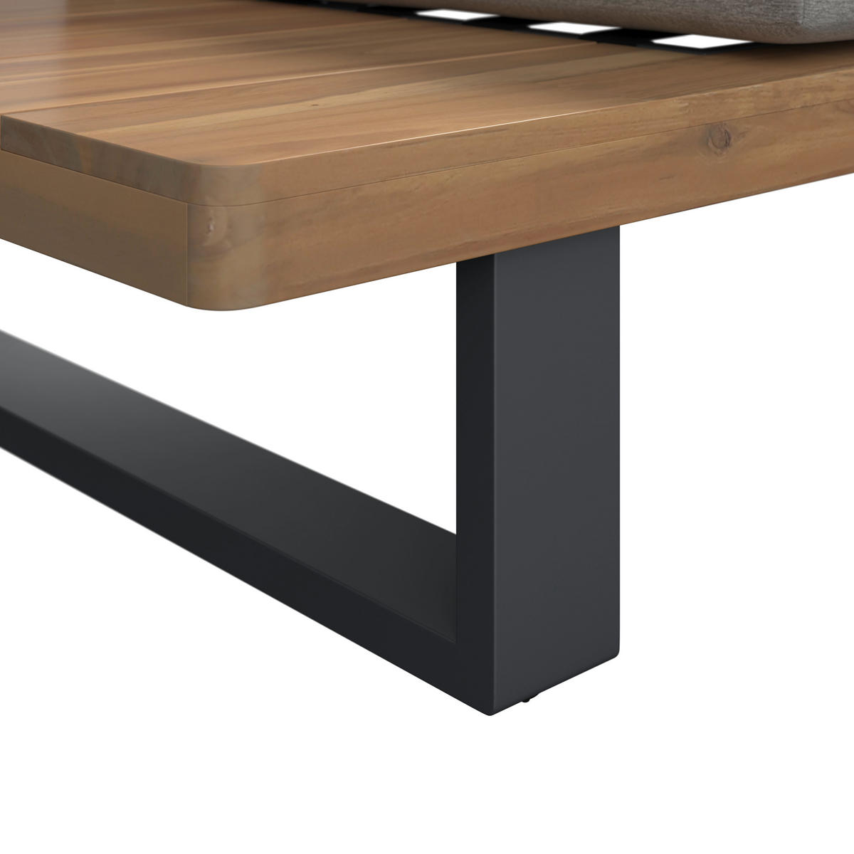 LOUNGEGARNITUR 4-teilig  232/232 cm  Akazie massiv Stahl  - Taupe/Anthrazit, Natur, Holz/Textil (232/232cm) - Ambia Garden