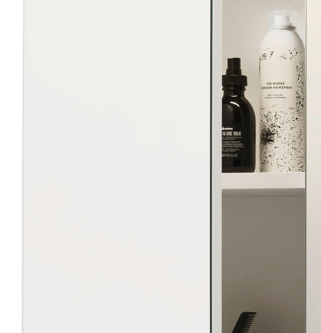 OMARA Z OGLEDALOM 70/65/22 cm  - bela, Moderno, leseni material (70/65/22cm) - Xora
