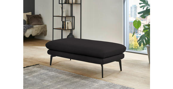 ECKSOFA in Echtleder Dunkelbraun 180/310 cm - Dunkelbraun/Schwarz, Design, Leder/Metall (180/310cm) - Dieter Knoll