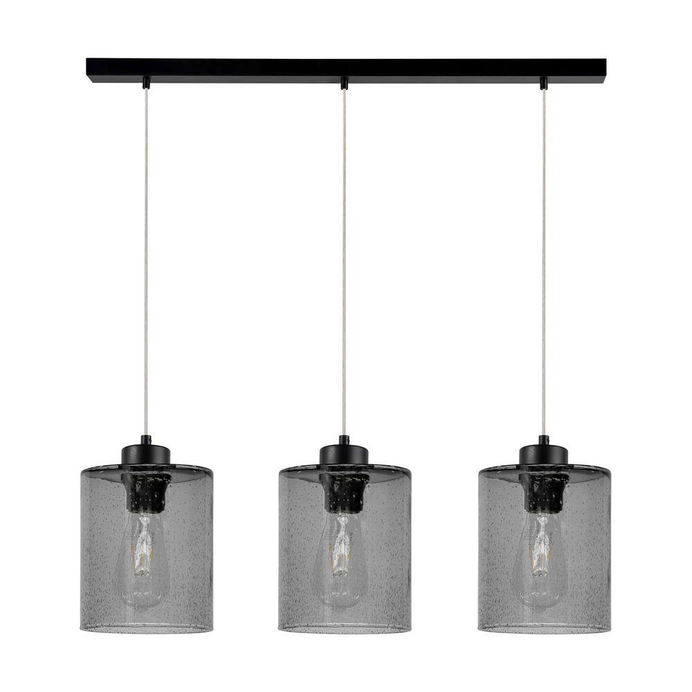 HÄNGELEUCHTE ZEFIR 15/76/130 cm  - Schwarz, Design, Glas (15/76/130cm)