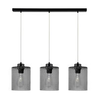 HÄNGELEUCHTE ZEFIR 15/76/130 cm  - Schwarz, Design, Glas (15/76/130cm)