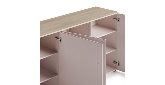 SIDEBOARD  240,1/89/43 cm  - Kaschmir/Eichefarben, Design, Holzwerkstoff/Kunststoff (240,1/89/43cm) - Voleo