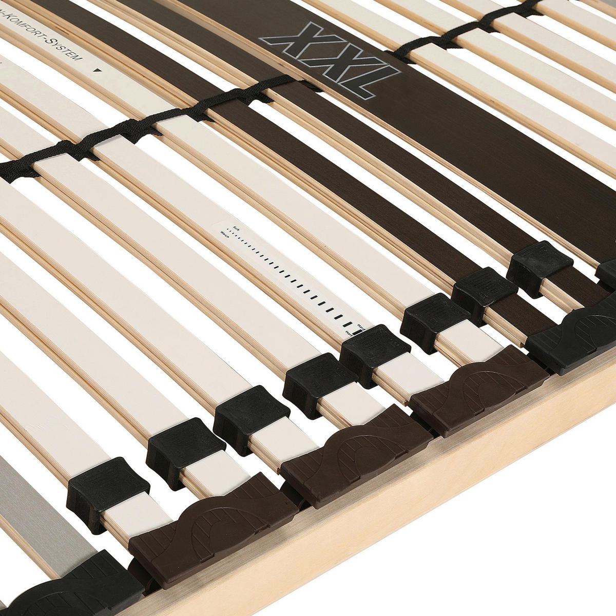 LATTENROST 80/200 cm Kopfteil, Mittelzone verstellbar, Birke, Buche  - Naturfarben/Weiß, Basics, Holz (80/200cm) - Boxxx