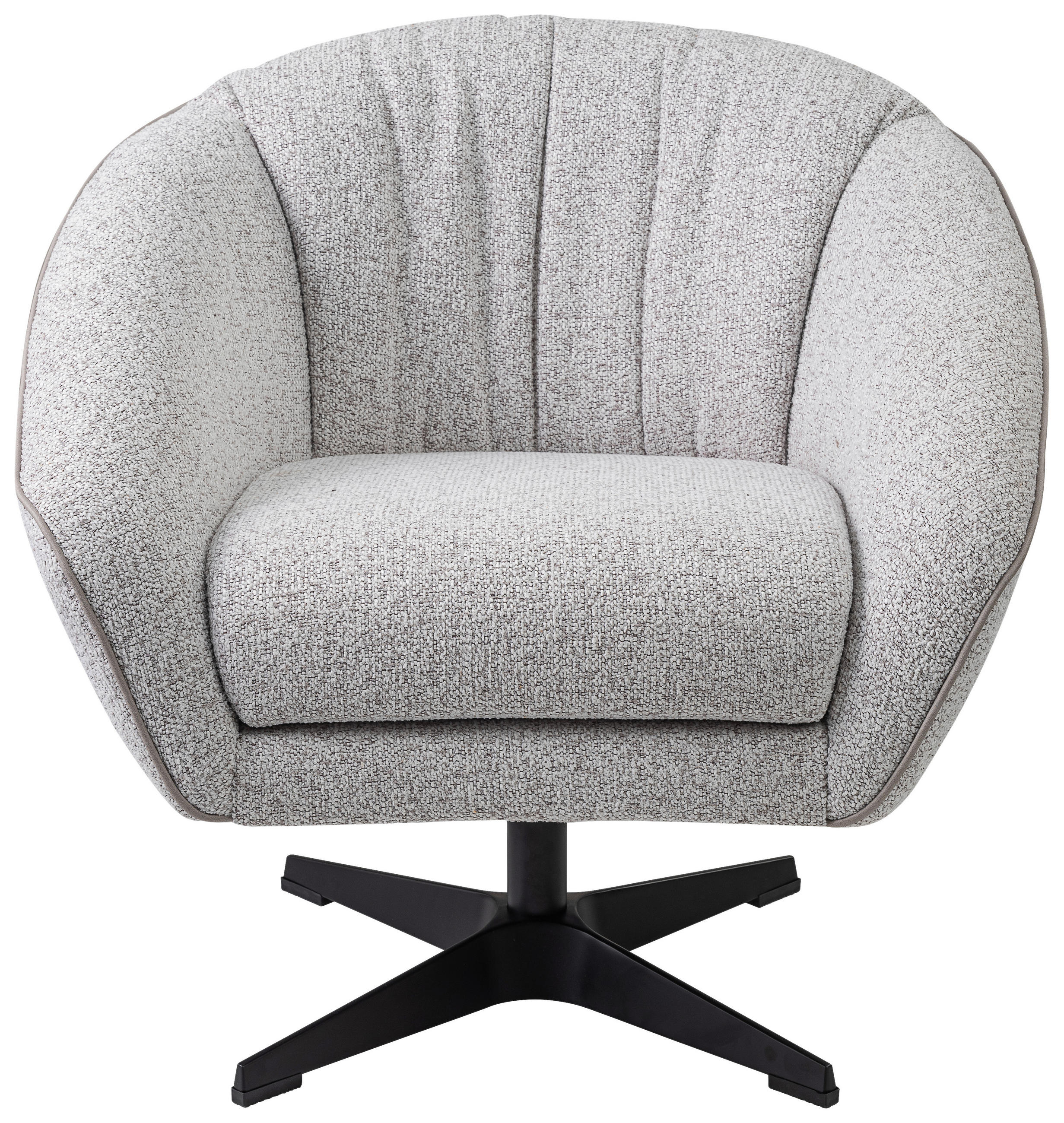 SESSEL in Webstoff Grau  - Schwarz/Grau, Design, Textil/Metall (80/78/80cm) - Stylife