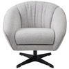 SESSEL in Webstoff Hellgrau  - Hellgrau/Schwarz, Design, Textil/Metall (80/78/80cm) - Stylife