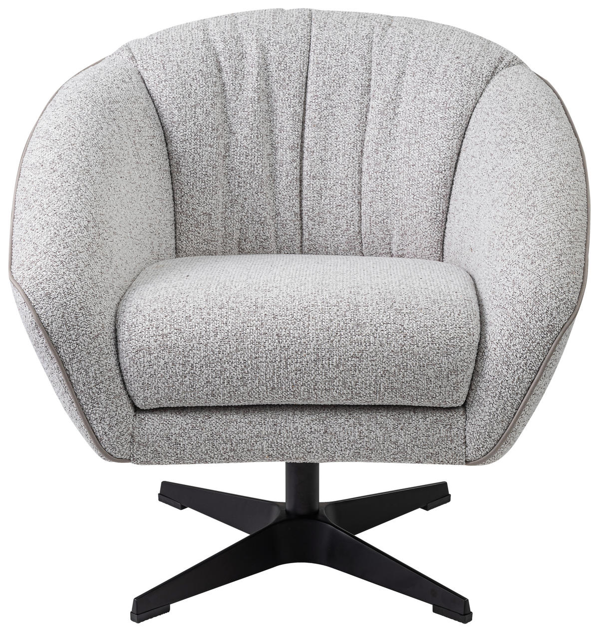 SESSEL in Webstoff Grau  - Schwarz/Grau, Design, Textil/Metall (80/78/80cm) - Stylife