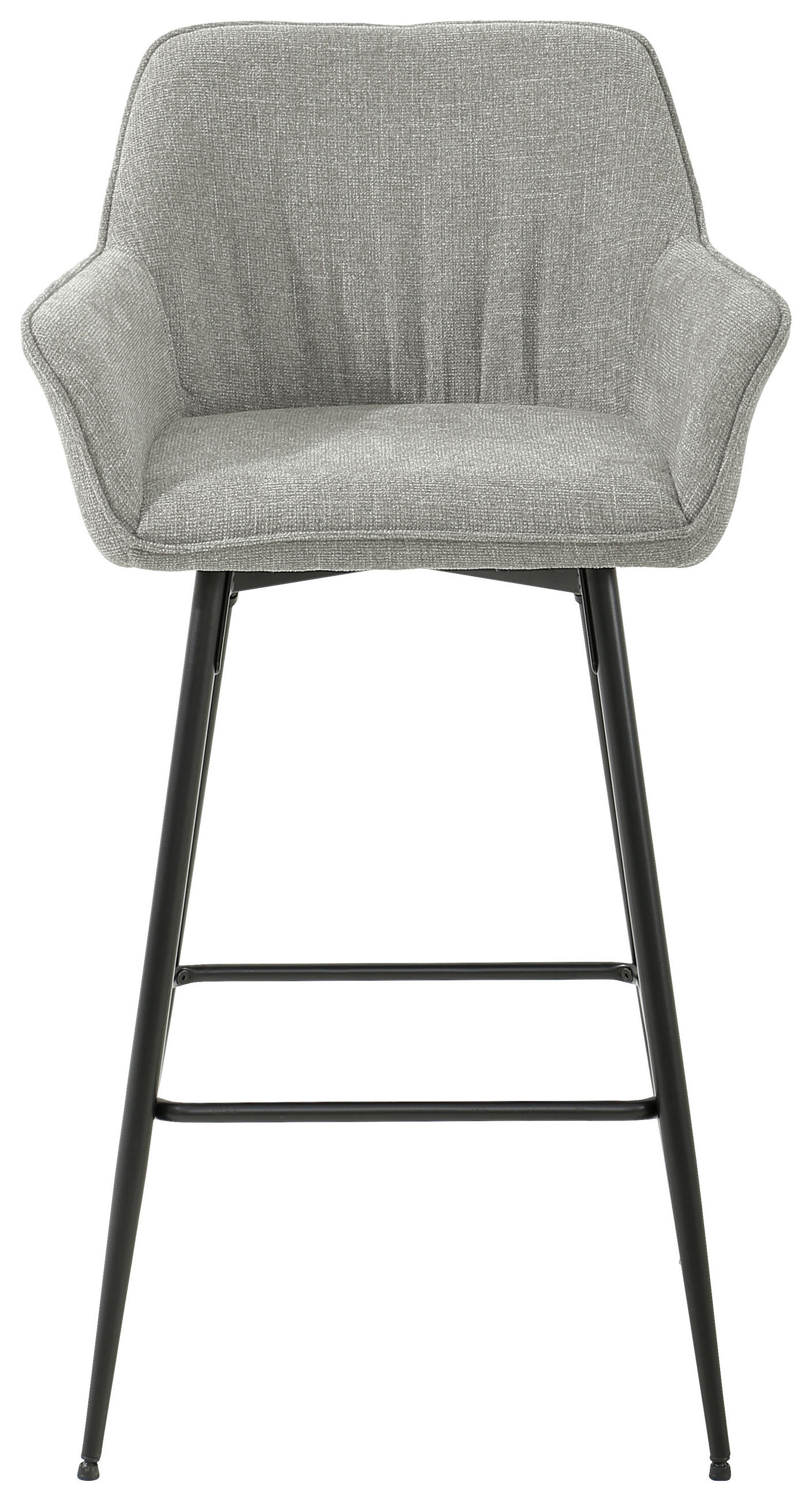 BARHOCKER in Schwarz, Taupe  - Taupe/Schwarz, KONVENTIONELL, Holz/Textil (57/105/57cm) - MID.YOU