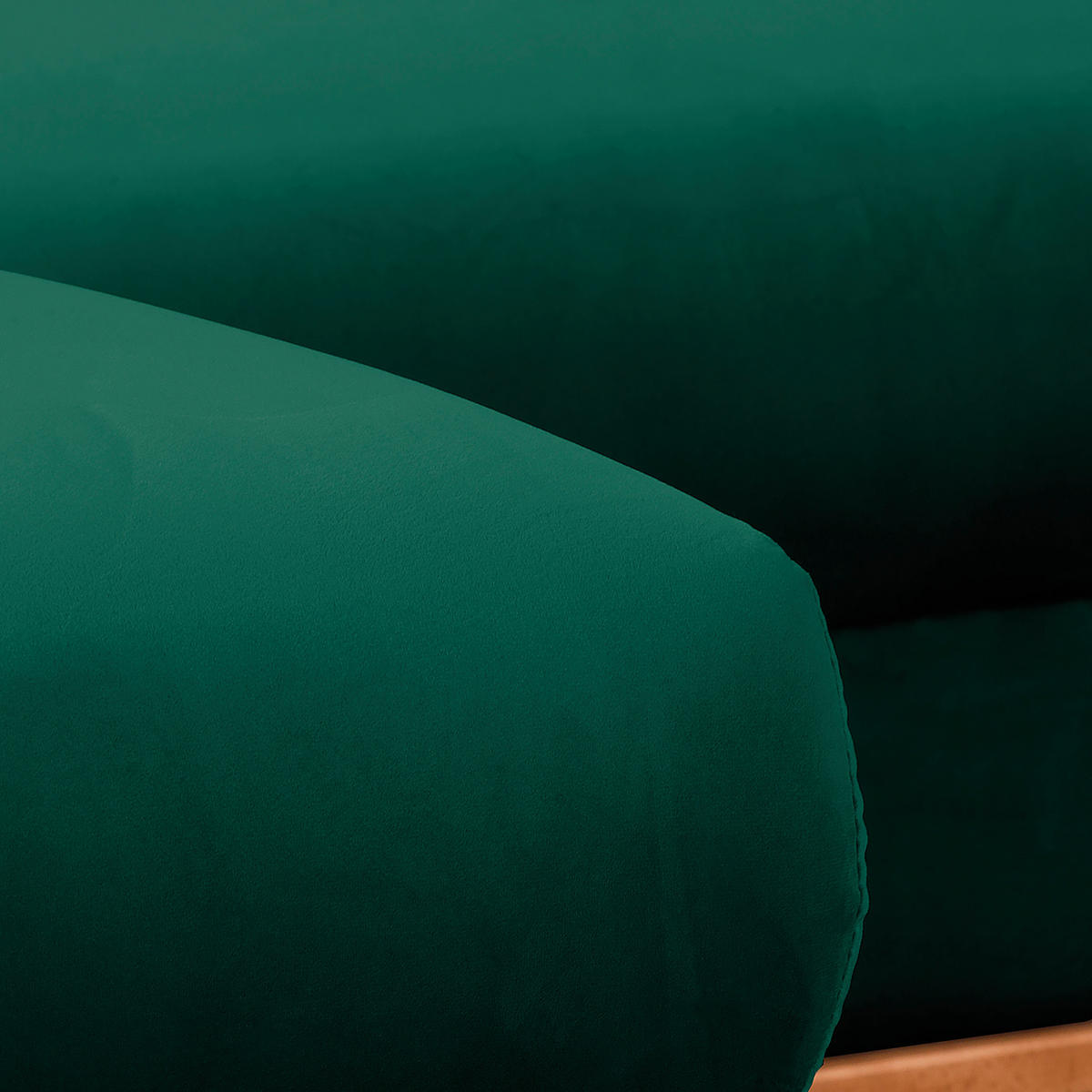 ECKSOFA in Mikrofaser Grün  150/230 cm  - Wengefarben/Grün, Design, Holz/Textil (150/230cm) - Livetastic