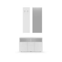 HALLMÖBEL 3 delar  i 91/187/35 cm  - vit högglans, Design, trämaterial (91/187/35cm) - Best Price