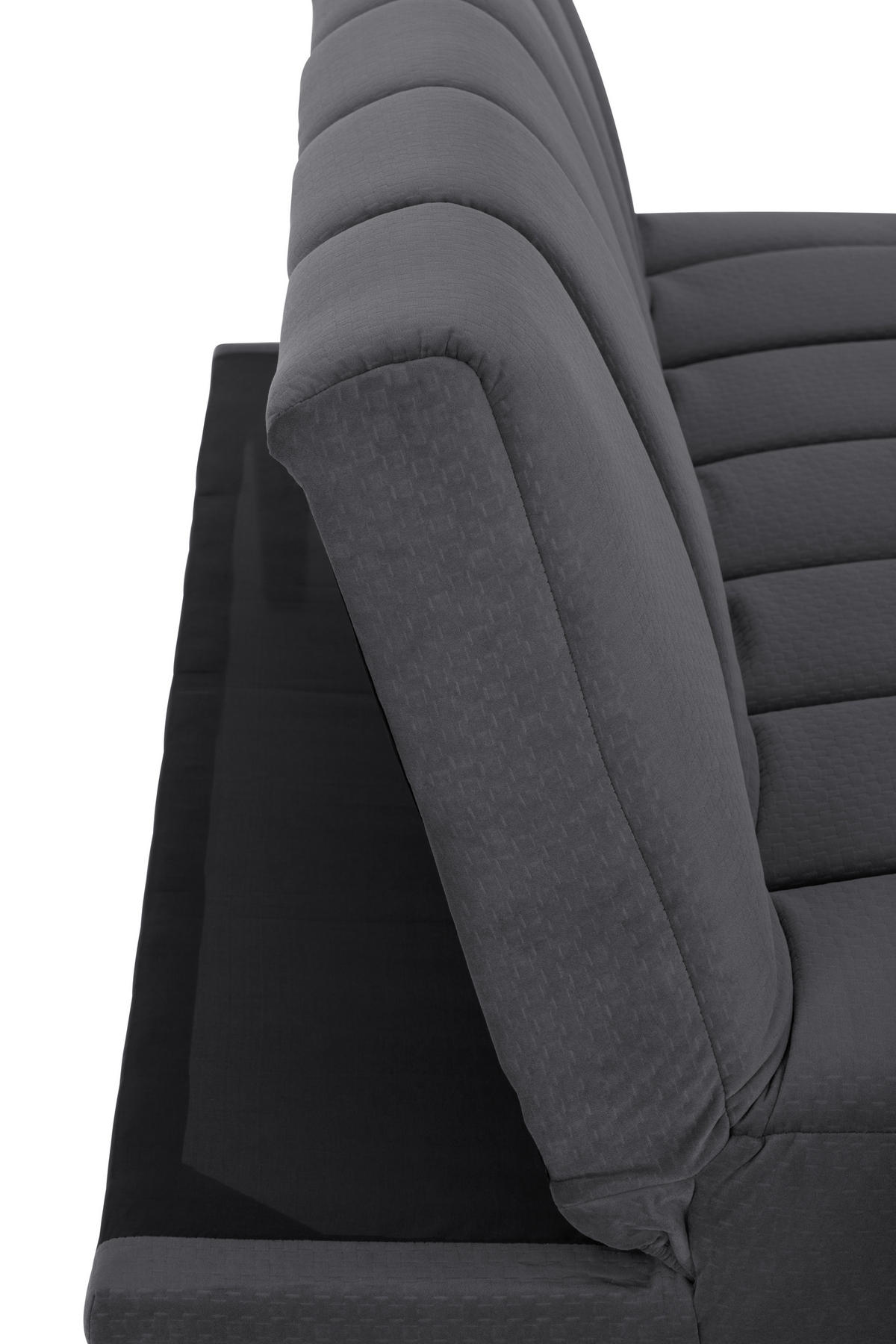 JUGEND- UND KINDERSOFA Flanell Dunkelgrau  - Dunkelgrau/Schwarz, MODERN, Holz/Textil (180/81/93cm) - P & B
