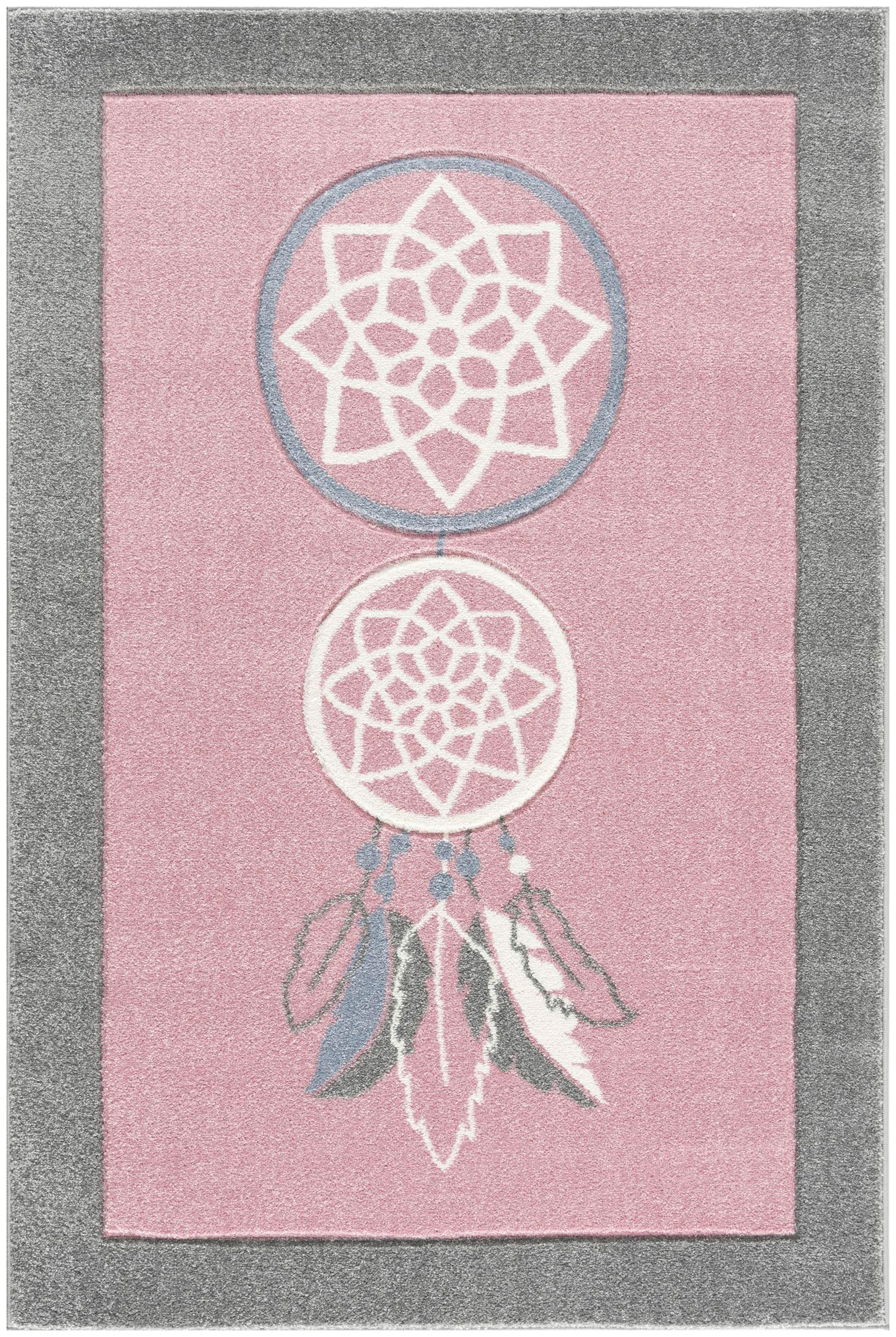 KINDERTEPPICH Happy Rugs  - Silberfarben/Rosa, Trend, Textil (120/180cm)