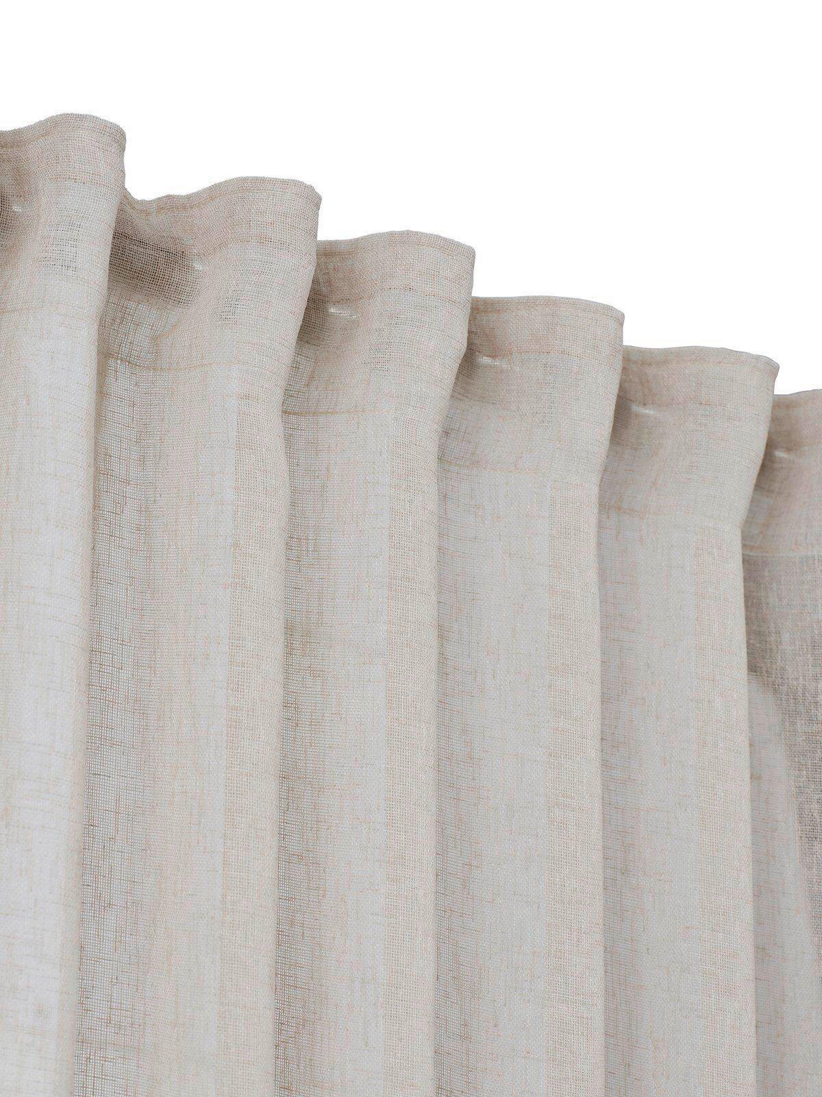 FERTIGVORHANG halbtransparent  - Beige, Basics, Textil (140/350cm)