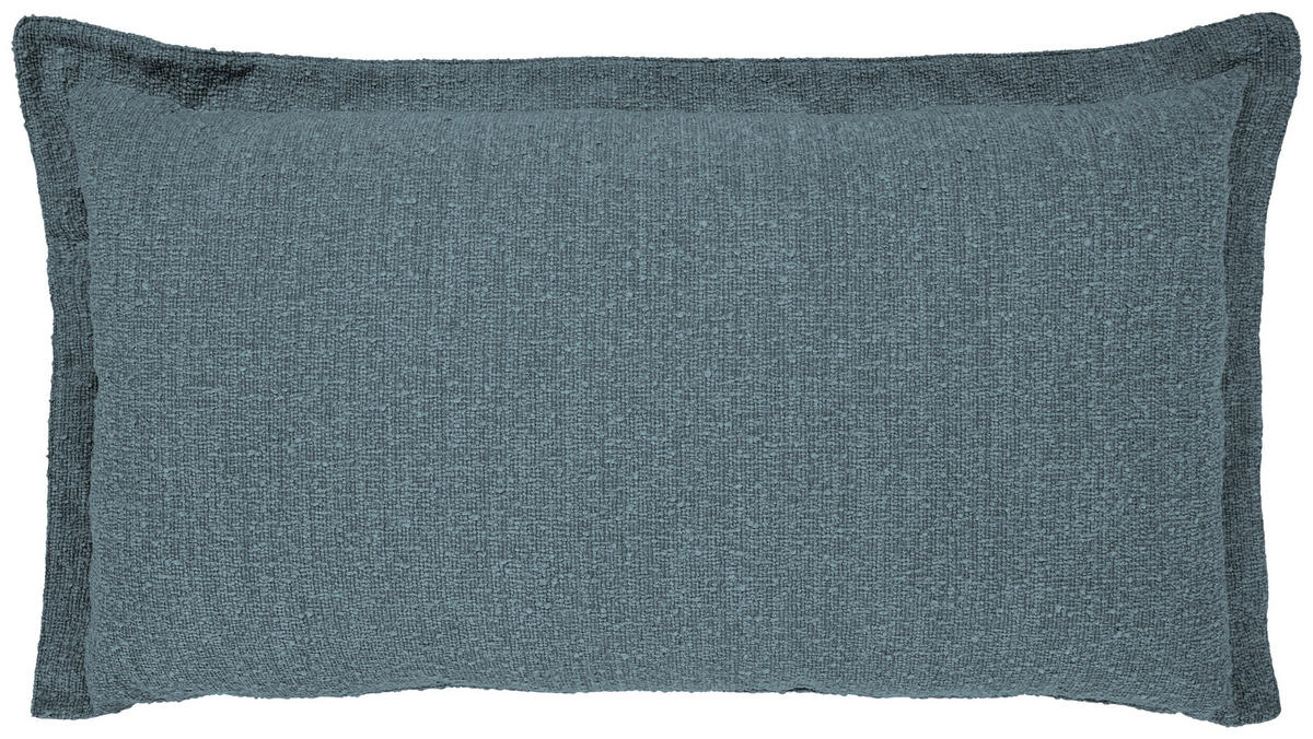 HUSSEN-ECKSOFA in Flachgewebe, Bouclé Blau  - Blau/Schwarz, Trend, Textil/Metall (295/165cm) - Livetastic