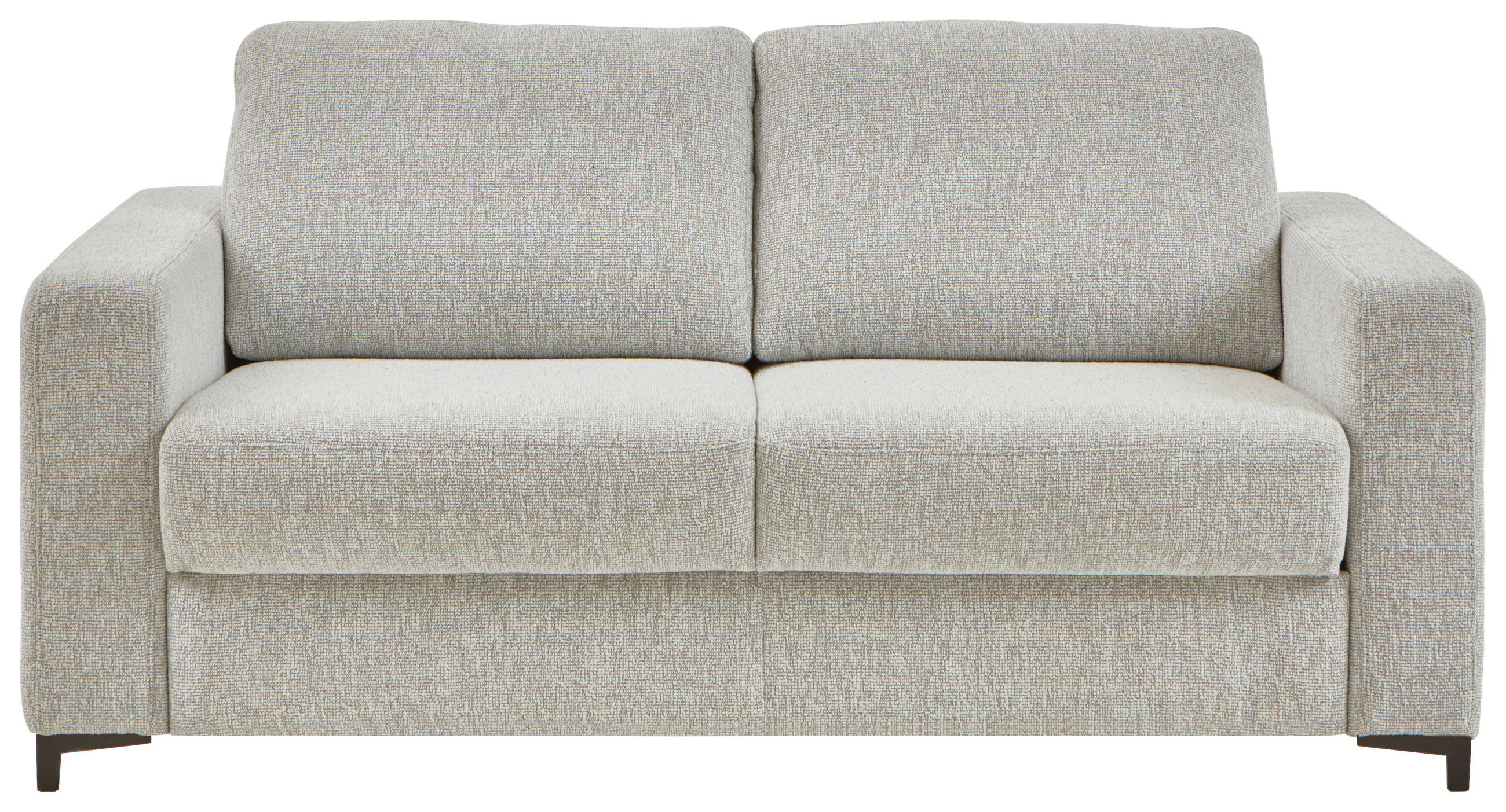 SCHLAFSOFA Webstoff Ecru  - Ecru/Schwarz, KONVENTIONELL, Textil/Metall (196/87/103cm) - Dieter Knoll
