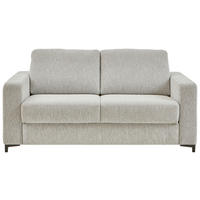 SCHLAFSOFA  in Webstoff Ecru  - Ecru/Schwarz, KONVENTIONELL, Textil/Metall (196/87/103cm) - Dieter Knoll
