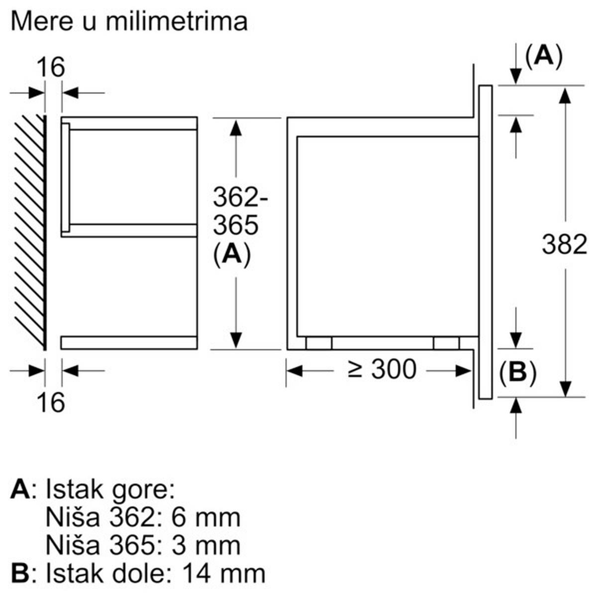 UGRADNA MIKROTALASNA RERNA - crna, Dizajnerski, staklo/metal (59.4/38.2/31.8cm)