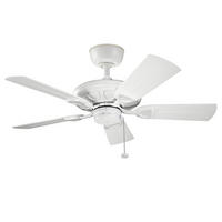 DECKENVENTILATOR  107/35 cm    - Weiss, Basics, Kunststoff/Metall (107/35cm) - Elstead Lighting