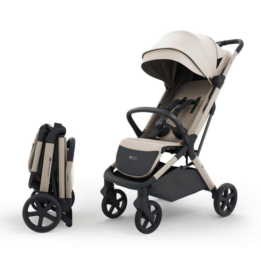 DJEČJA KOLICA  NUBI 3  - boje pijeska, Basics, metal/tekstil (68,5/53/106,5cm) - Kinderkraft