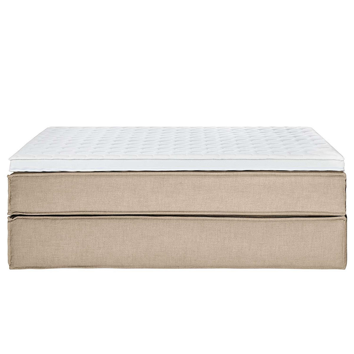 BOXSPRINGBETT 160/220 cm  in Beige  - Beige/Schwarz, Design, Textil (160/220cm) - home24