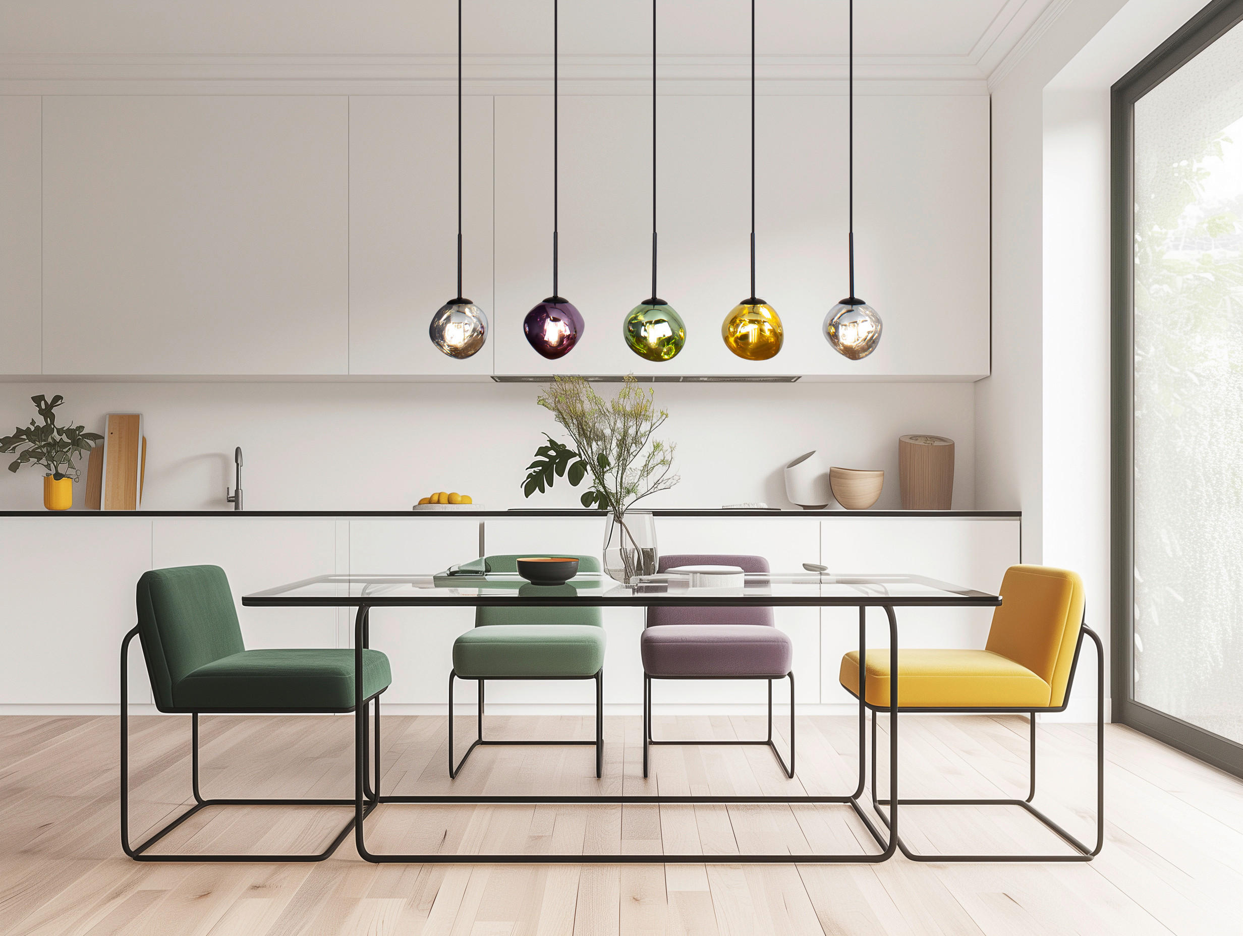 HÄNGELEUCHTE Canopus 115/15/150 cm   - Multicolor, Basics, Glas (115/15/150cm)