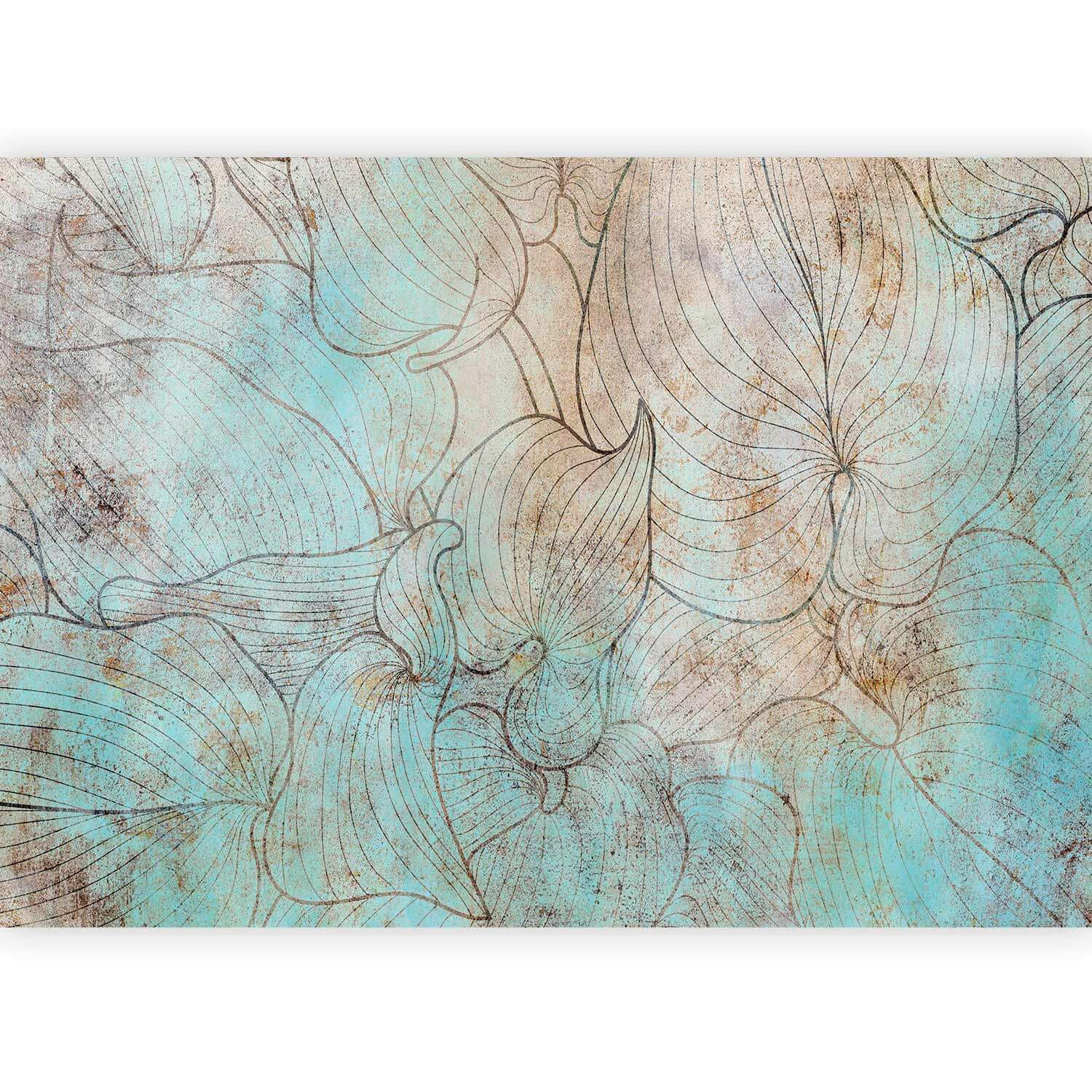 FOTOTAPETE  - Pastellblau/Kupferfarben, LIFESTYLE, Textil (400/280cm) - artgeist