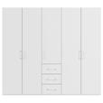 DREHTÜRENSCHRANK in Weiß - Weiß, Design, Holzwerkstoff/Kunststoff (251/223/60cm) - Novel
