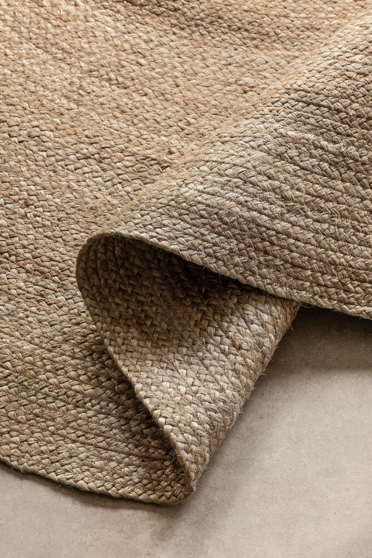 JUTETEPPICH 100 cm Jute Braided Greige  - Greige, Design, Textil (100cm)