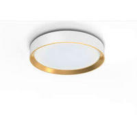 LED PLAFONJERA - bela/zlatna, Dizajnerski, metal (38.4/7cm) - Philips