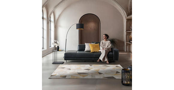 2,5-SITZER  in Echtleder Anthrazit   - Anthrazit, Design, Leder/Metall (226/70/109cm) - Johann Jakob