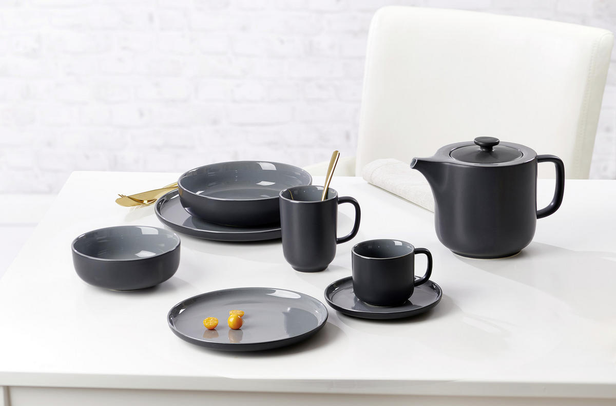 MÜSLISCHALE JASPER 14 cm  - Schwarz/Grau, Basics, Keramik (14cm) - Ritzenhoff Breker