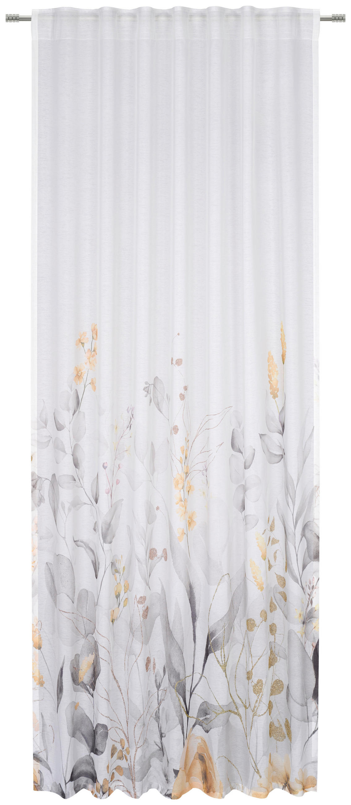 KÉSZFÜGGÖNY részben áttetsző  - sárga/többszínű, Konventionell, textil (140/245cm) - Esposa