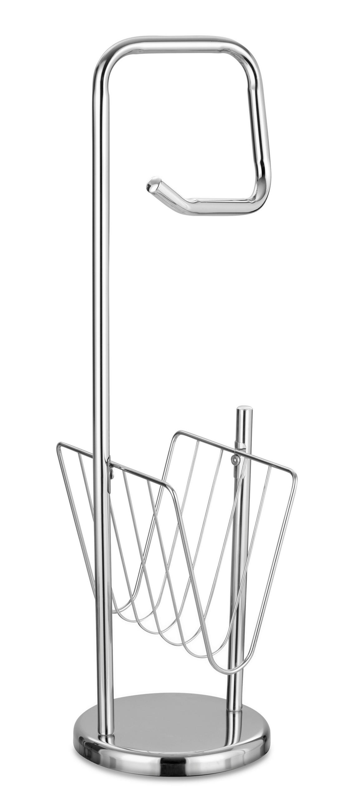 DRŽIAK NA TOALETNÝ PAPIER - chrómová, Basics, kov (22/66/18cm) - Sadena