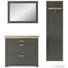 GARDEROBE 3-teilig  in 172/201/42,2 cm  - Eichefarben/Graphitfarben, Basics, Holzwerkstoff (172/201/42,2cm) - SetOne by Musterring