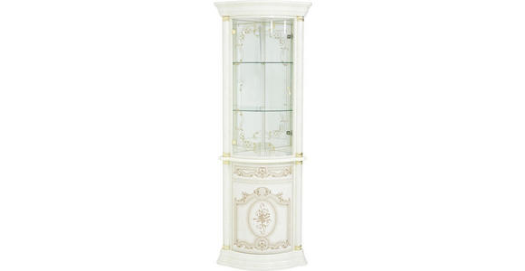 ECKVITRINE in Beige - Beige/Goldfarben, LIFESTYLE, Glas/Holzwerkstoff (56/205/56cm) - Cantus