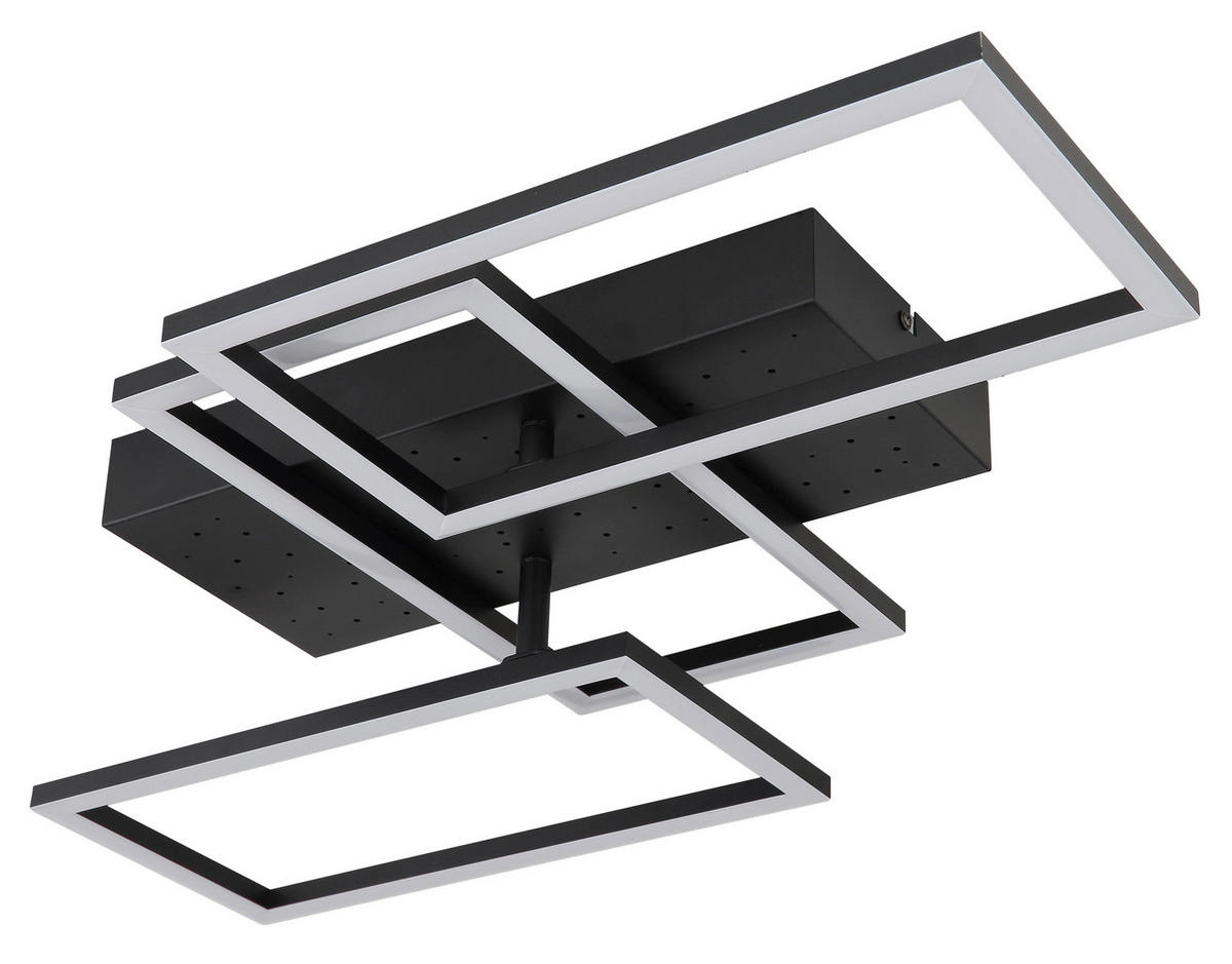 STROPNA LED-SVETILKA   //3000 K/230 V/ - črna/opal, Design, kovina/umetna masa (59/40,5/9,7cm) - Globo
