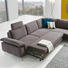 WOHNLANDSCHAFT Chenille, Flachgewebe Rücken echt - Edelstahlfarben/Dunkelgrau, Design, Holz/Textil (233/287cm) - Dieter Knoll