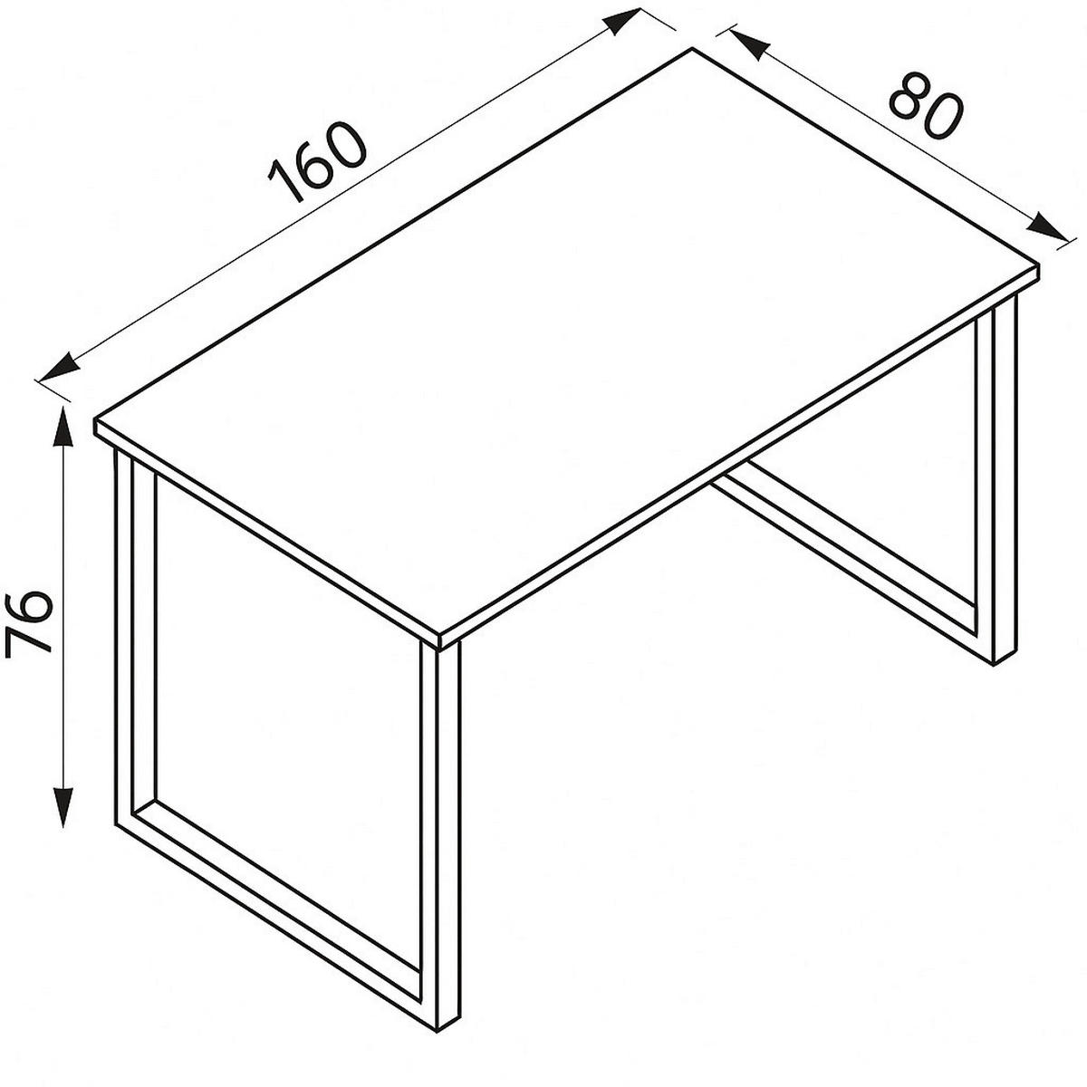 SCHREIBTISCH 160/80/76 cm  in Anthrazit, Silberfarben  - Anthrazit/Silberfarben, Design, Holzwerkstoff/Metall (160/80/76cm) - MID.YOU