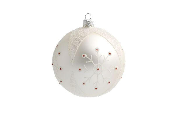 JULGRANSKULA 10 cm  - vit, Lifestyle, metall/glas (10cm) - Best Price