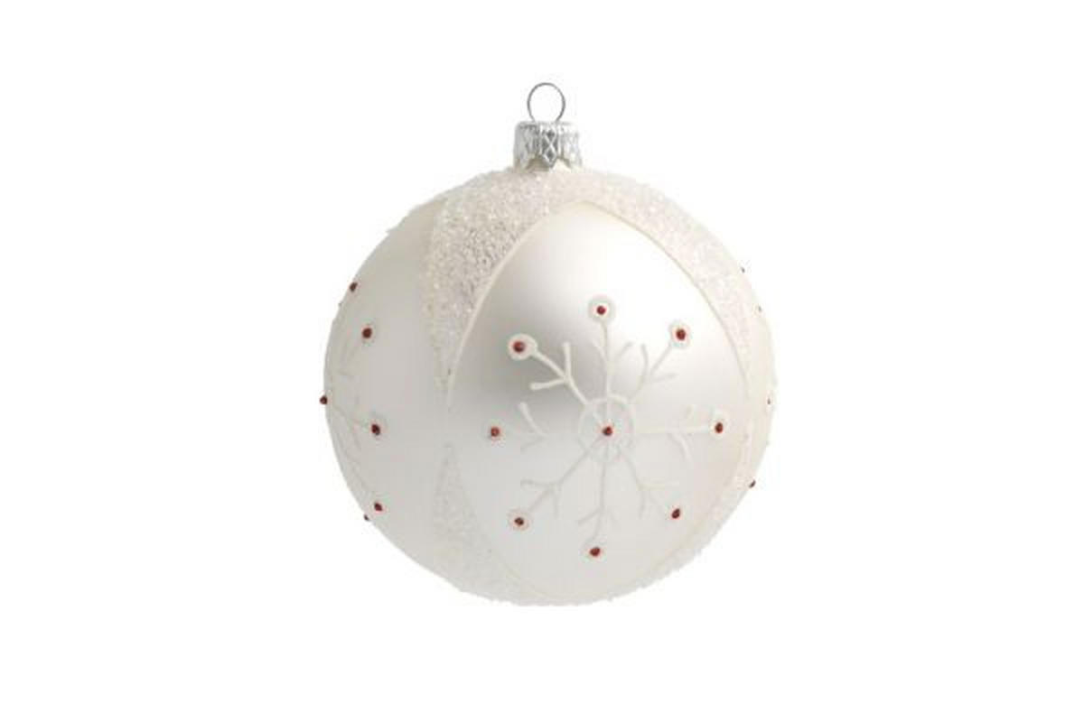 JULGRANSKULA 10 cm  - vit, Lifestyle, metall/glas (10cm) - Best Price