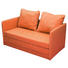 JUGEND- UND KINDERSOFA Mikrofaser Orange - Schwarz/Orange, Design, Kunststoff/Textil (116/69/64cm) - Carryhome