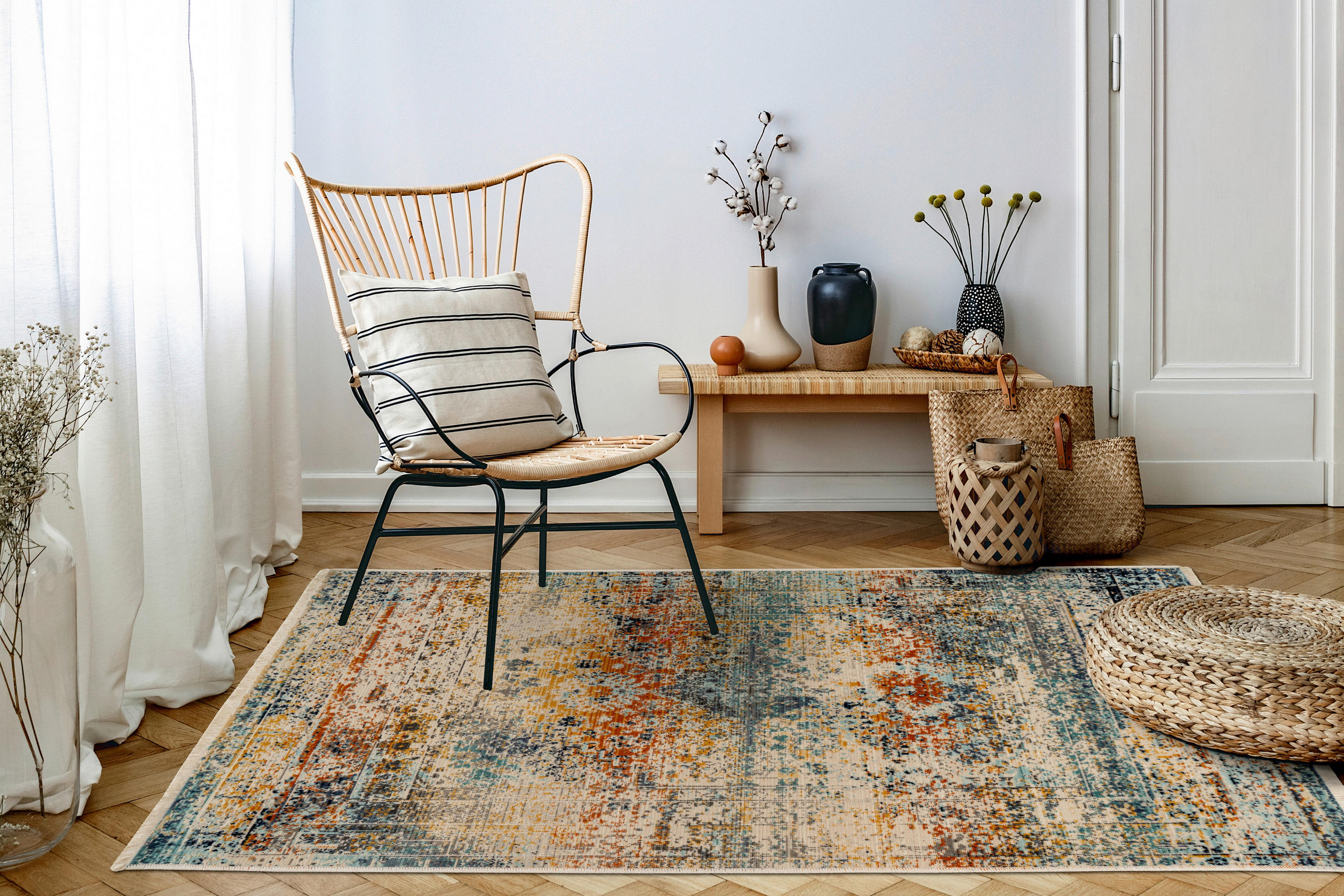 ORIENTTEPPICH 160/230 cm CHARU Blau  - Blau, KONVENTIONELL, Textil (160/230cm)